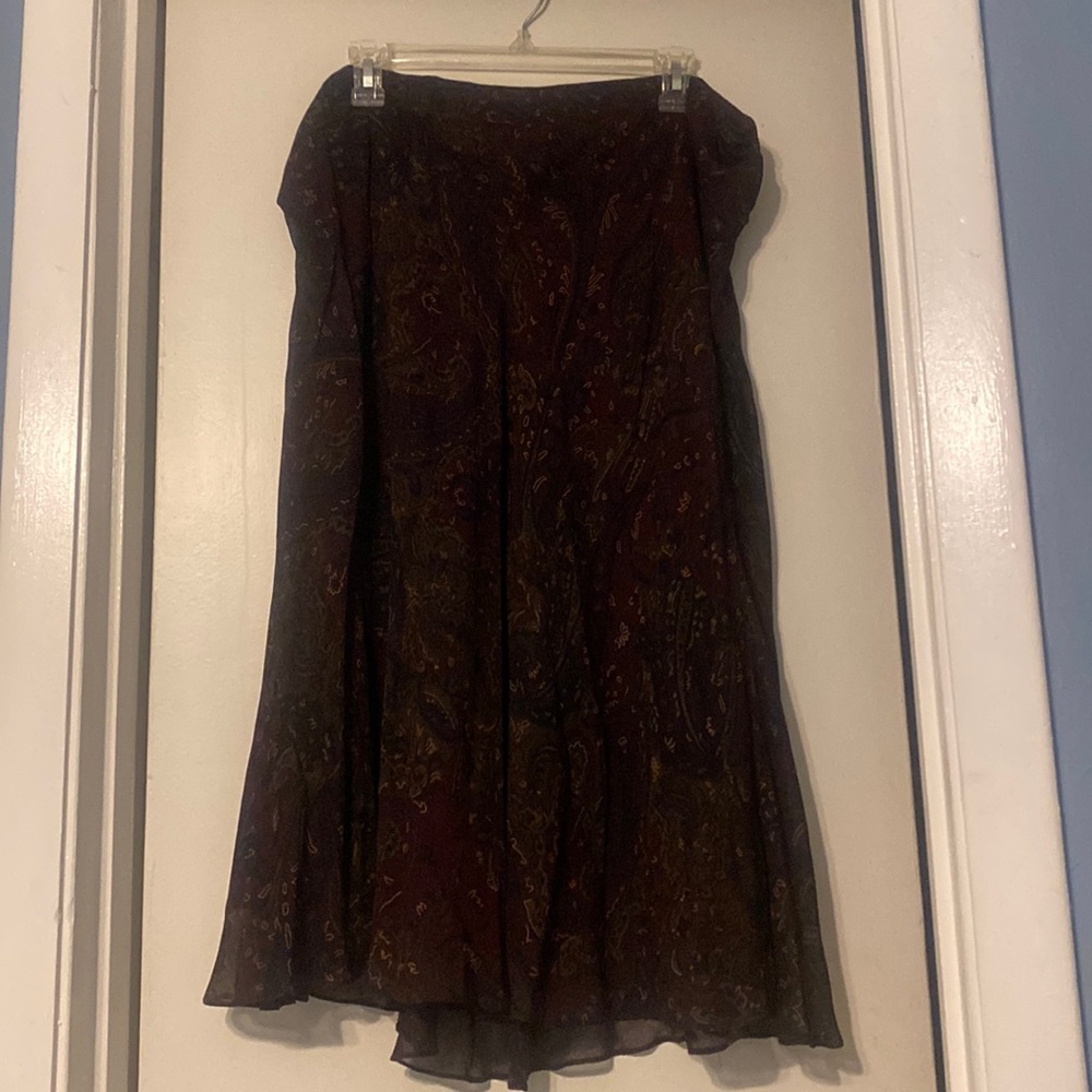 Ralph Lauren Printed Silk Skirt